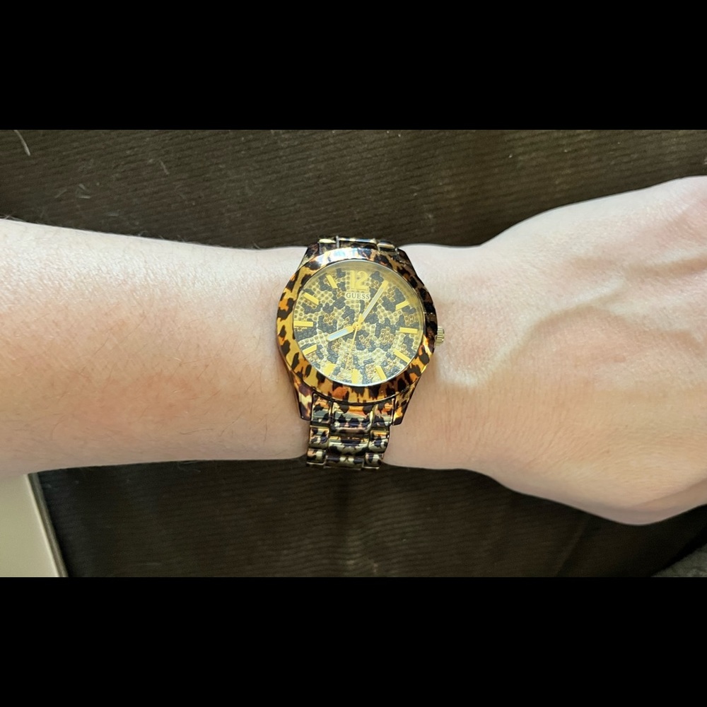 Guess Women’s Leopard Print Watch - Picture 2 of 10